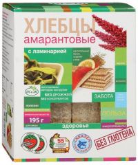 Хлебцы 195г амарантов. ламинария (КОРПОРАЦИЯ DI&DI ООО)