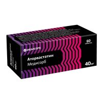 Аторвастатин 40мг таб.п/об.пл. №60 (МЕДИСОРБ)
