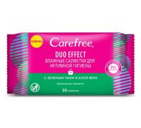 Carefree (Кэфри) салфетки влажные для интимной гигиены №20 зеленый чай алоэ (ДЖЕЙТНЛ)
