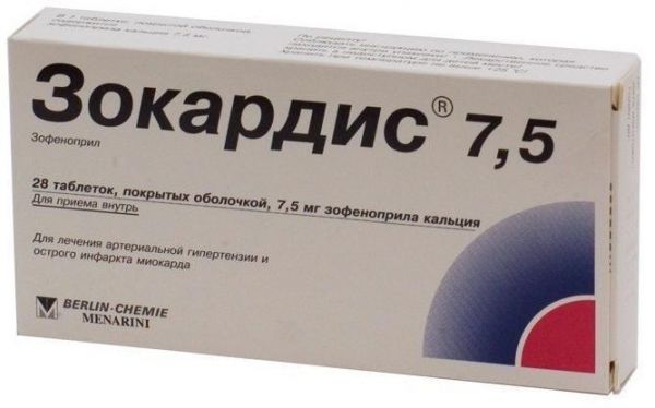 Зокардис 7.5мг таб.п/об. №28 (Menarini a. manufacturing logistics and services s.r.l.)
