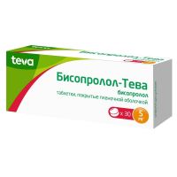Бисопролол-тева 5мг таб.п/об.пл. №30 (ТЕВА)