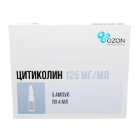 Цитиколин 250мг/мл 4мл р-р д/ин.в/в.,в/м. №5 (АТОЛЛ)