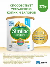 Similac (симилак) молочная смесь комфорт 1 375г 0-6 мес. (ABBOTT LABORATORIES S.A.)