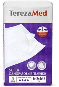 Tereza (Тереза) пеленки впитывающие №5 супер 60*60см (САНКИСС ХЕЛСКЕА)