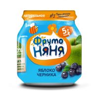 Фрутоняня пюре 100г яблоко черника (ПРОГРЕСС ОАО)