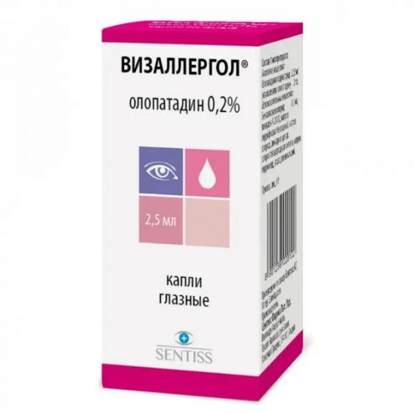 Визаллергол 0,2% 2,5мл капли глазн. №1 фл.-кап. (Sentiss pharma pvt. ltd.)