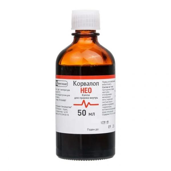 Корвалол нео 50мл капли д/пр.внутр. №1 фл.-кап. (Фармстандарт-лексредства оао [курск])