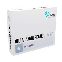 Индапамид ретард 1.5мг таб.п/об.пролонг. №30 (ОЗОН)