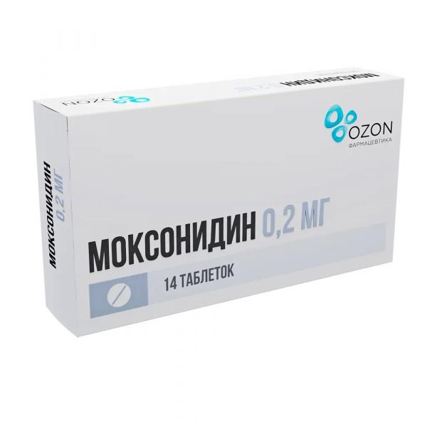 Моксонидин 0,2мг таб.п/об.пл. №14 (Озон ооо)