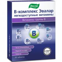 В-комплекс легкодоступные витамины таб. №20 (ЭВАЛАР ЗАО)