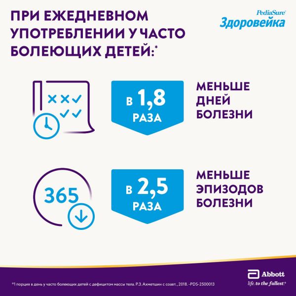 Педиашур (здоровейка) 200мл смесь жидк.д/энт.пит. №1 бут.  ваниль (Abbott laboratories b.v.)