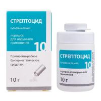 Стрептоцид 10г пор.д/пр.наружн. №1 бан. (ЛЕКАРЬ)