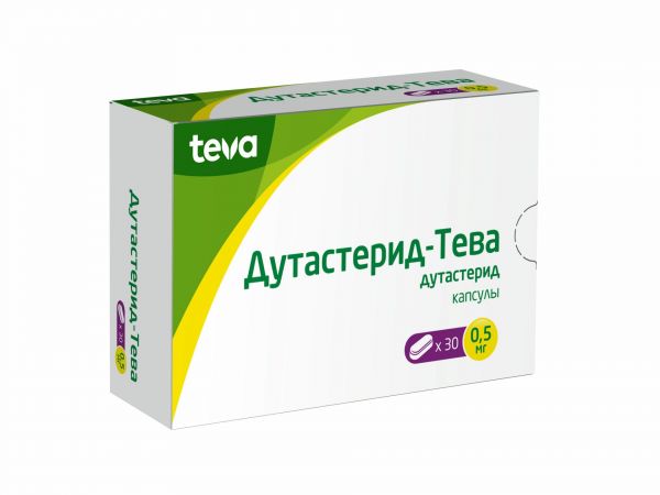 Дутастерид-тева 0,5мг капс. №30 (Teva pharmaceutical works private co.)