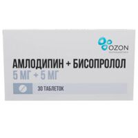 Амлодипин+бисопролол 5мг+5мг таб. №30 (АТОЛЛ)