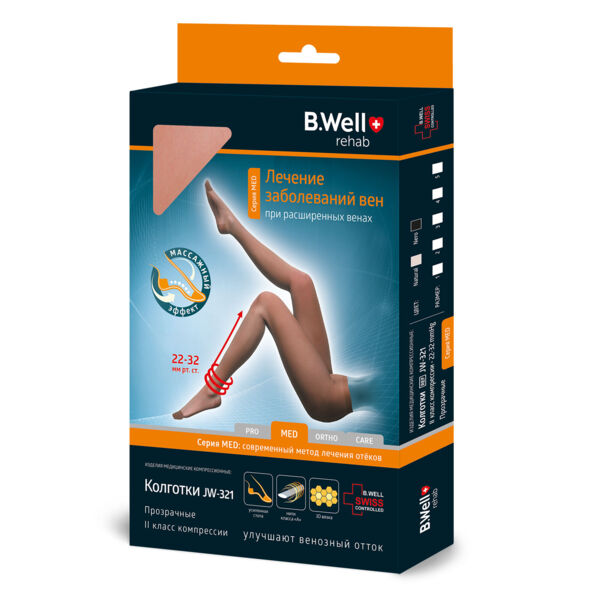 B.Well (Б.велл) колготки для женщин ii кл. jw-321 р.2 natural (Barcelom texteis, s.a)