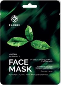 Fabrik cosmetology (Фабрик косметолоджи) маска для лица тканевая 25г зеленый чай (OKS COMPANI LIMITED)