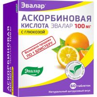 Аскорбиновая кислота 100мг таб. №60 (ЭВАЛАР)