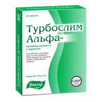 Турбослим альфа-липоевая кислота и l-карнитин таб. №60 (ЭВАЛАР ЗАО)