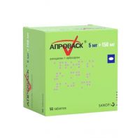 Апроваск 5мг+150мг таб.п/об.пл. №56 (САНОФИ)