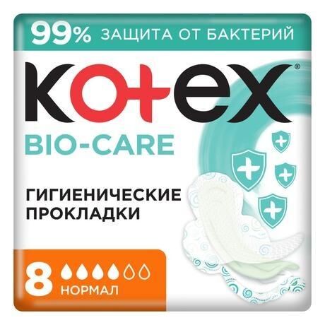 Kotex (котекс) прокладки био-кэа №8 нормал (Хайджин текнолоджиз ооо)