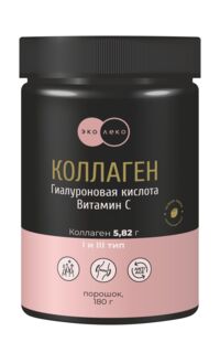 Эколеко коллаген с гиалуроновой кислотой и вит с 180г лимон (ПРИОРИТЕТ ООО)