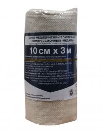 Бинт эластичный вр 10см*3м (МЕДИТЕК М ООО)
