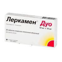 Леркамен дуо 10мг+10мг таб.п/об.пл. №28 (МЕНАРИНИ ГРУПП)