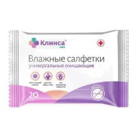 Клинса салфетки влаж №20 универс. очищающ. (ИНТЕРТЕКСТИЛЬ ООО)