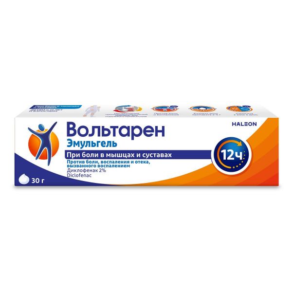 Вольтарен эмульгель 2% 30г гель д/пр.наружн. №1 туба (Gsk consumer health s.a.)