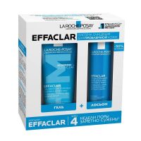 La Roche-Posay (Ля рош-позе) эфаклар гель очищ. 200мл + лосьон 200мл (ЛОРЕАЛЬ)