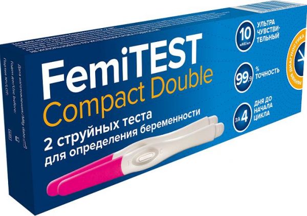 Тест для опр. беременности фемитест №2 ультрачувств. 10мме струйный компакт (Pharmline limited)