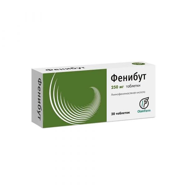 Фенибут 250мг таб. №20 (Олайнфарм олайнский хфз ао)