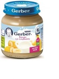 Gerber (Гербер) пюре 125г сливки банан (GERBER PRODUCTS COMPANY)