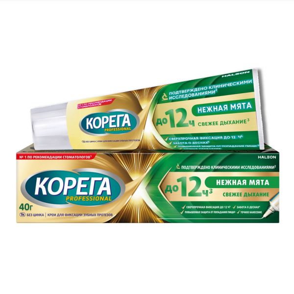 Корега крем д/фикс. зубных протезов 40мл максимальная фиксация +свежесть /нежная мята (Stafford miller ireland limited)