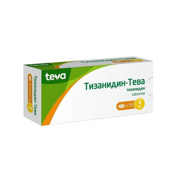 Тизанидин 4мг таб. №30 (Teva pharmaceutical works private co.)