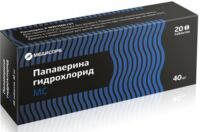 Папаверина гидрохлорид 40мг таб. №20 (МЕДИСОРБ)