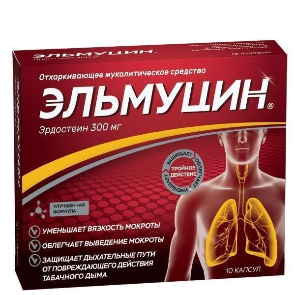 Эльмуцин 300мг капс. №10 (Алиум ао)