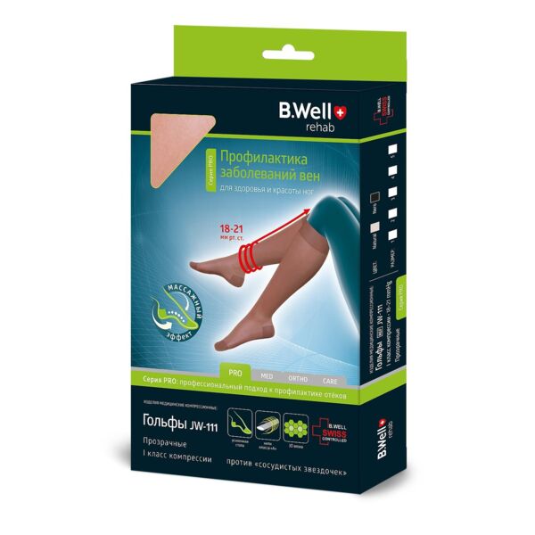 B.Well (Б.велл) гольфы для женщин i кл. jw-111 р.4 nero (B.well limited uk)