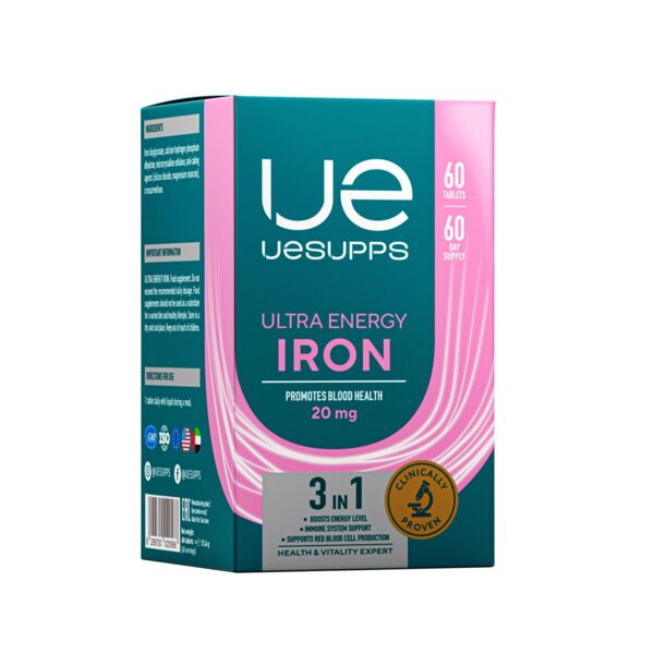 Уесаппс ультра энерджи железо таб. №60 (Ultra energy supplements trading l.l.c)