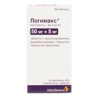 Логимакс 5мг+50мг таб.п/об.пролонг. №30 (АСТРА ЗЕНЕКА)