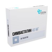 Симвастатин 40мг таб.п/об.пл. №30 (АТОЛЛ)
