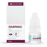 Лафракс 0,3% 5мл капли глазн.,ушн. №1 фл.-кап. (ГРОТЕКС)
