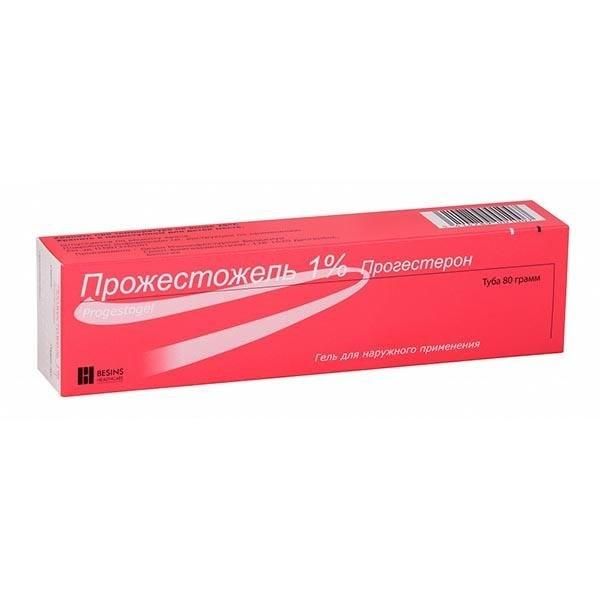 Прожестожель 1% 80г гель д/пр.наружн. №1 туба  шпатель (Delpharm drogenbos s.a.)
