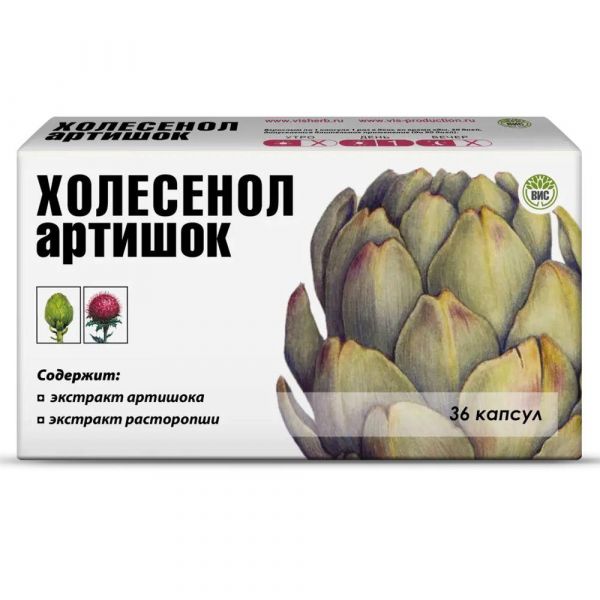Холесенол артишок 400мг капс. №36 (Вис ооо)