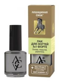 Лошадиная сила лак для ногтей 17мл 3 в 1 форте (ЗЕЛДИС)