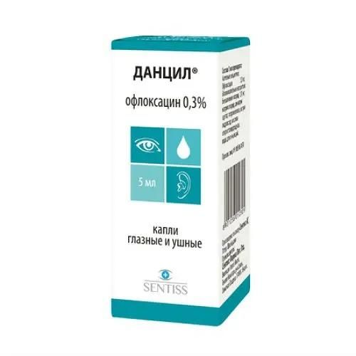 Данцил 0.3% 5мл капли глазн.,ушн. №1 фл.-кап. (Sentiss pharma pvt. ltd.)