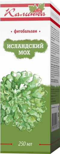 Калинка фитобальзам исландский мох 250мл без сахара (ТРАВЫ БАШКИРИИ)