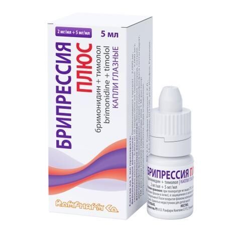Брипрессия плюс 2мг/мл+5мг/мл 5мл капли глазн. фл. (Rompharm company c.o. s.r.l.)