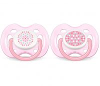 Avent (Авент) соска-пустышка фри-флу дизайн для девочки №2 0-6 мес. scf180/26 (ФИЛИПС)