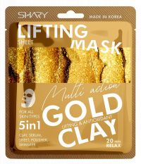 Shary (Шери) маска на тканевой основе 25г сыворотка и золотая глина (ANCORS CO. LTD)